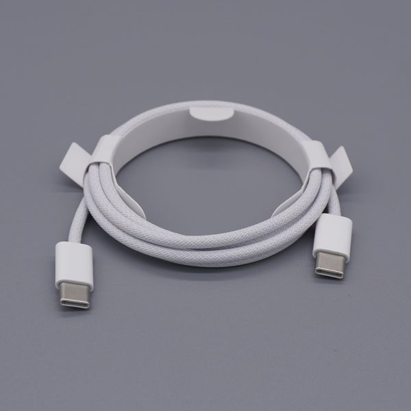 Apple iPhone 15 Serisi için 1 yıl garantili 60w örgülü usb c - usb c şarj kablosu 1 metre