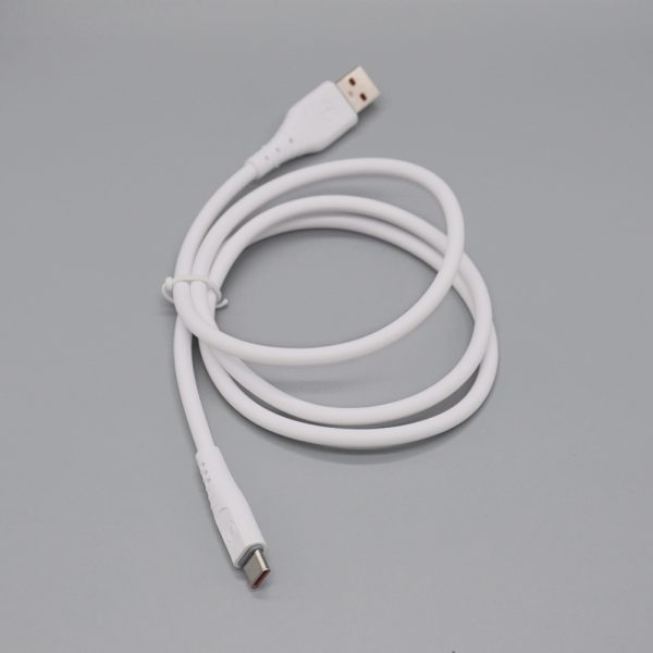 ultra silný vysoce kvalitní kabel usb a na typ c v bílé barvě o průměru 5 mm
