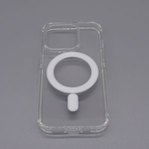 Magsafe compatibil cu Magsafe caz de telefon de protecție din silicon transparent rezistent la șocuri pentru iPhone 15 Pro